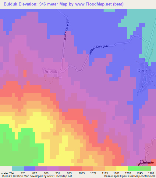 Bulduk,Turkey Elevation Map