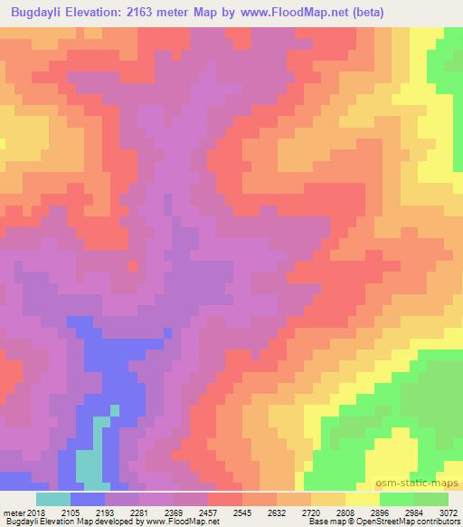 Bugdayli,Turkey Elevation Map