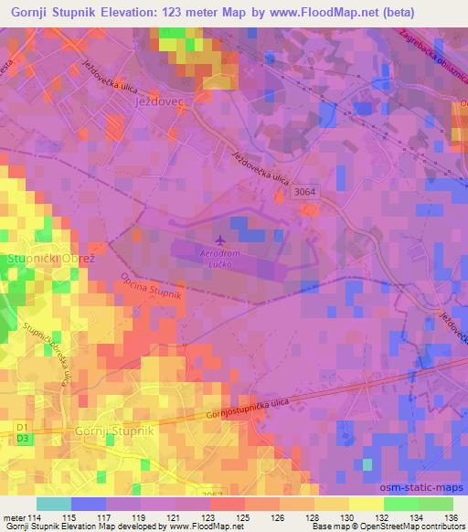 Gornji Stupnik,Croatia Elevation Map