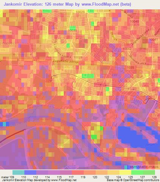 Jankomir,Croatia Elevation Map