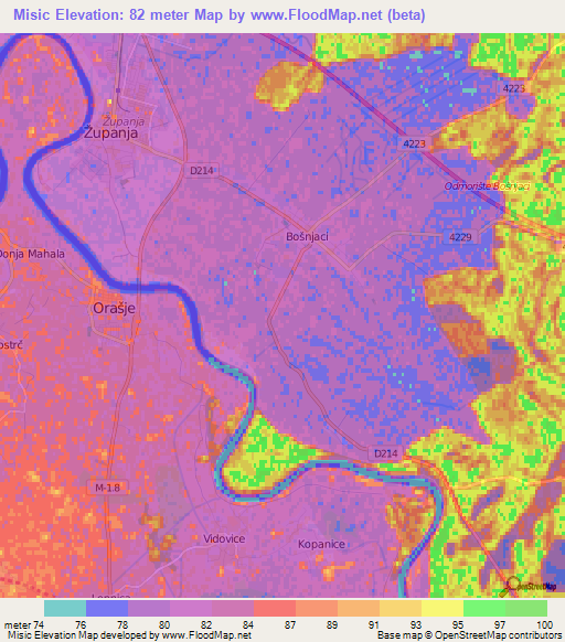 Misic,Croatia Elevation Map