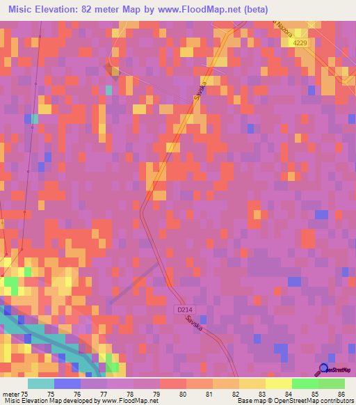 Misic,Croatia Elevation Map