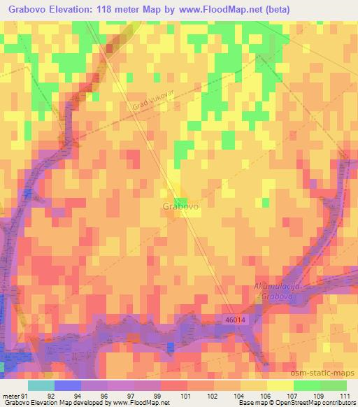 Grabovo,Croatia Elevation Map