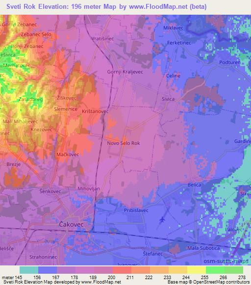 Sveti Rok,Croatia Elevation Map