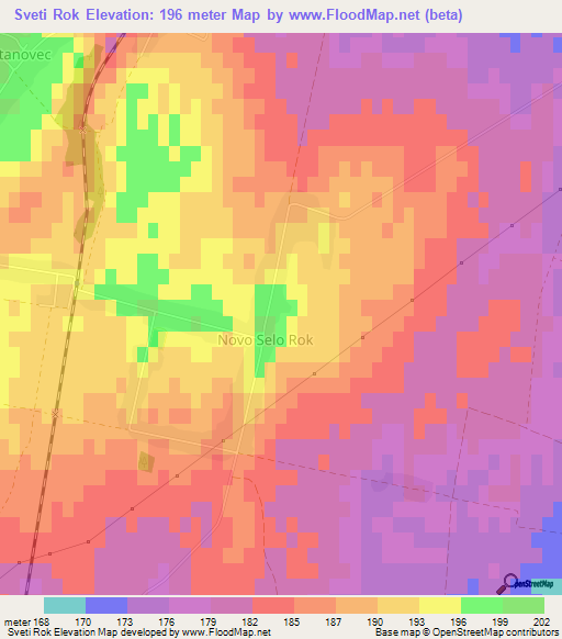 Sveti Rok,Croatia Elevation Map