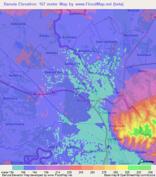 Banuta,Slovenia Elevation Map