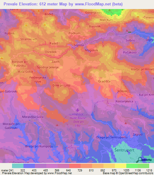 Prevale,Slovenia Elevation Map