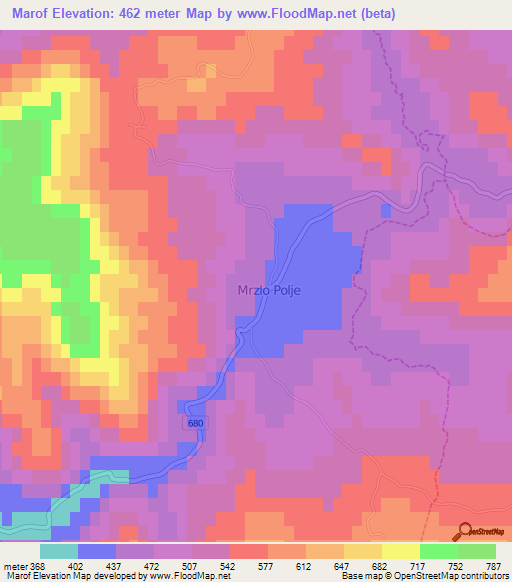 Marof,Slovenia Elevation Map