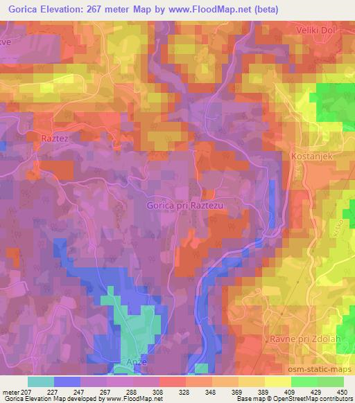 Gorica,Slovenia Elevation Map