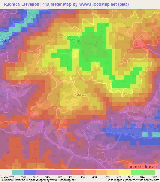 Rudnica,Slovenia Elevation Map