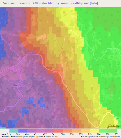 Sedovec,Slovenia Elevation Map