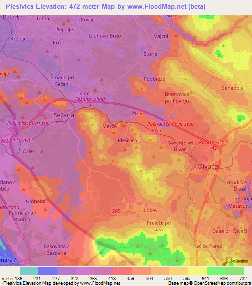 Plesivica,Slovenia Elevation Map