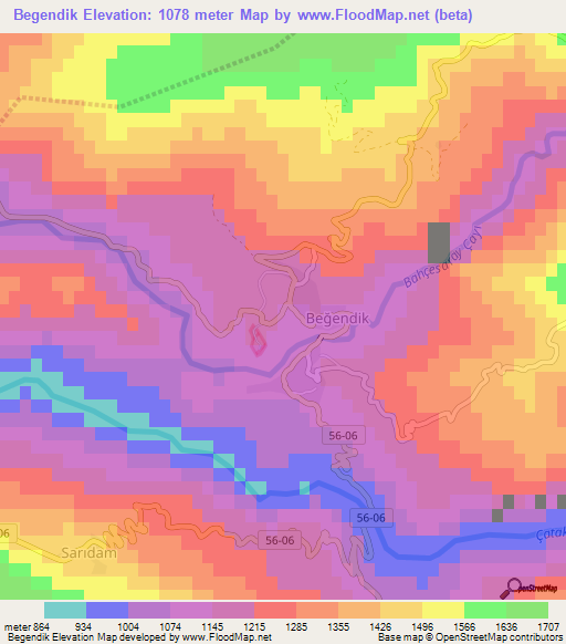 Begendik,Turkey Elevation Map