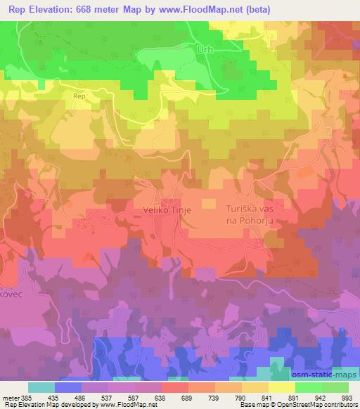 Rep,Slovenia Elevation Map