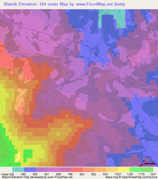 Blatnik,Slovenia Elevation Map