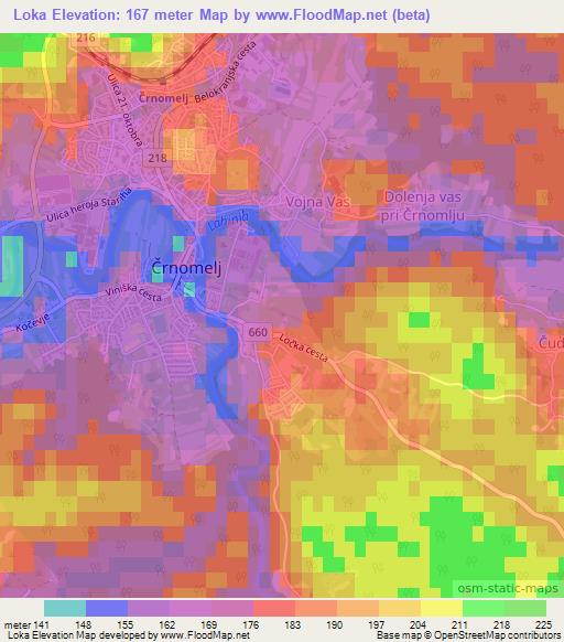 Loka,Slovenia Elevation Map