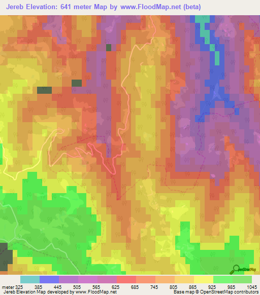 Jereb,Slovenia Elevation Map