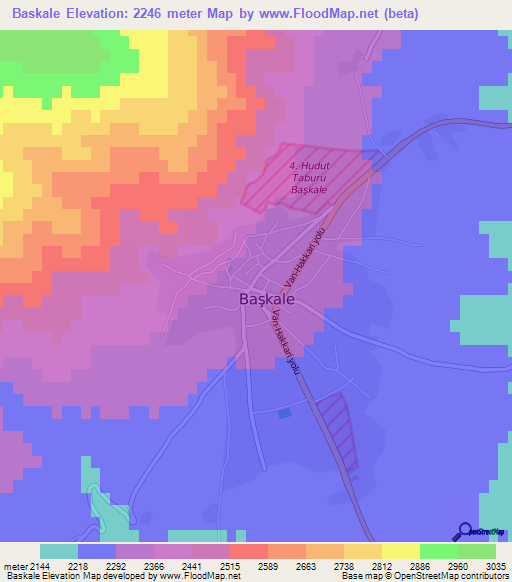 Baskale,Turkey Elevation Map