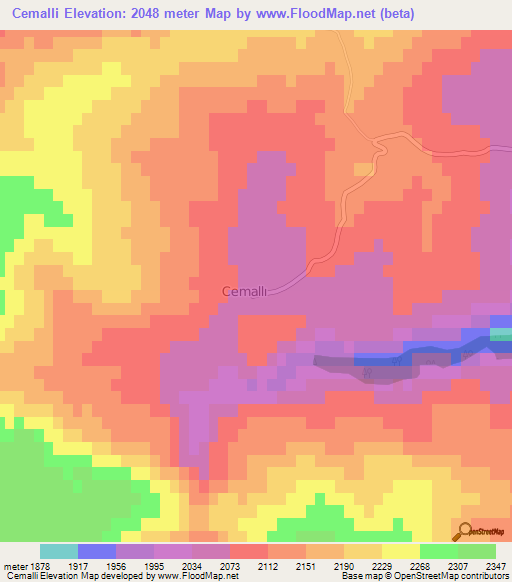 Cemalli,Turkey Elevation Map