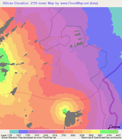 Bilican,Turkey Elevation Map