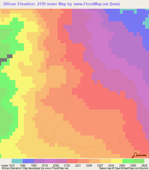 Bilican,Turkey Elevation Map