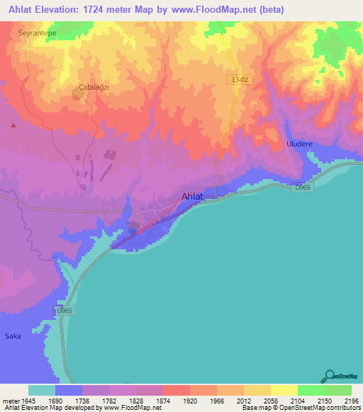 Ahlat,Turkey Elevation Map