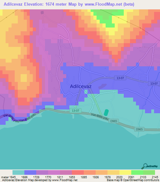 Adilcevaz,Turkey Elevation Map