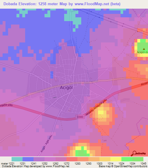 Dobada,Turkey Elevation Map