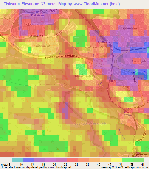 Fisksatra,Sweden Elevation Map