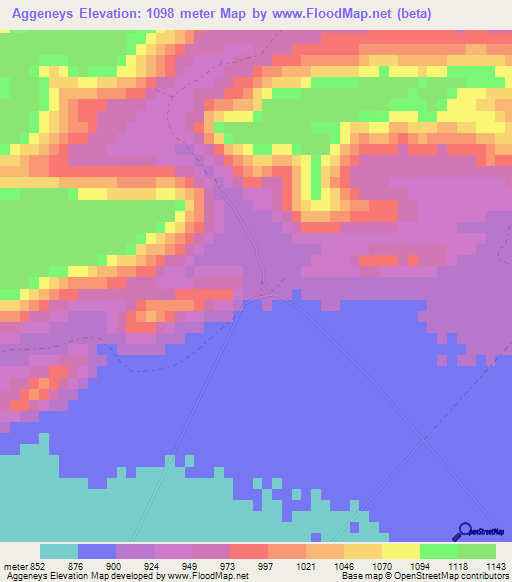 Aggeneys,South Africa Elevation Map