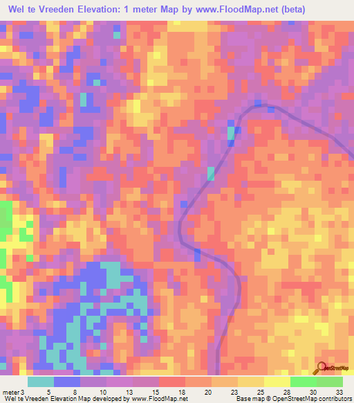 Wel te Vreeden,Guyana Elevation Map