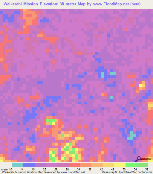 Waikerebi Mission,Guyana Elevation Map