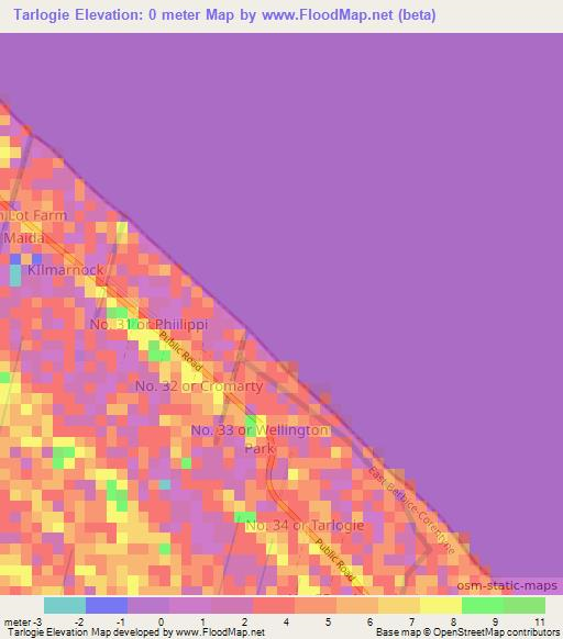 Tarlogie,Guyana Elevation Map