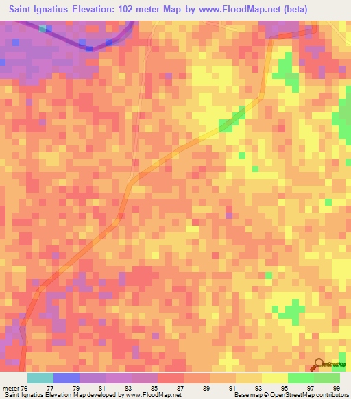 Saint Ignatius,Guyana Elevation Map