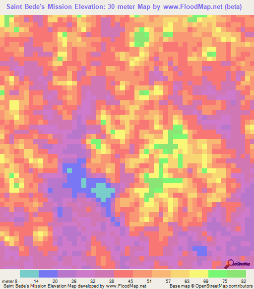 Saint Bede's Mission,Guyana Elevation Map