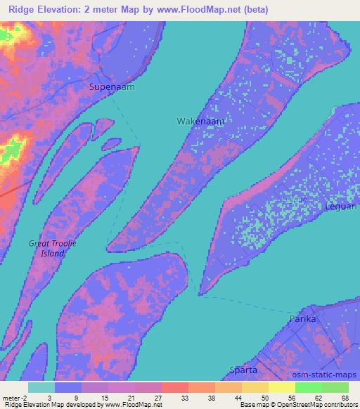 Ridge,Guyana Elevation Map