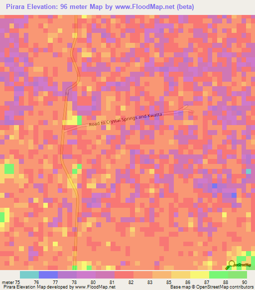 Pirara,Guyana Elevation Map