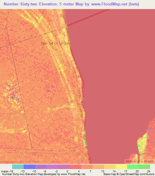 Number Sixty-two,Guyana Elevation Map