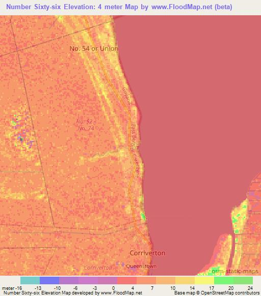 Number Sixty-six,Guyana Elevation Map