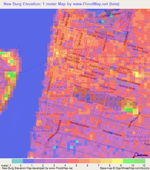 New Burg,Guyana Elevation Map