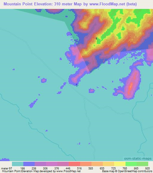 Mountain Point,Guyana Elevation Map