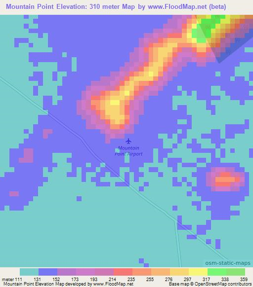 Mountain Point,Guyana Elevation Map