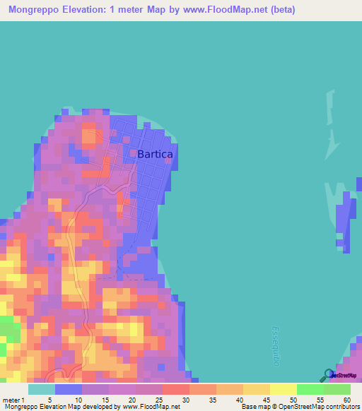 Mongreppo,Guyana Elevation Map