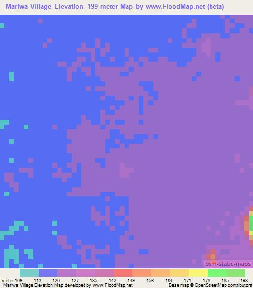 Mariwa Village,Guyana Elevation Map