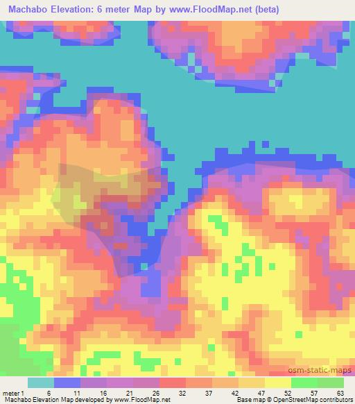 Machabo,Guyana Elevation Map