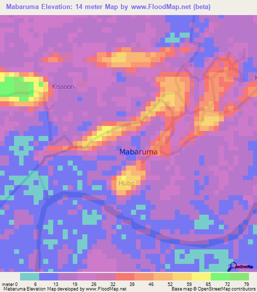 Mabaruma,Guyana Elevation Map