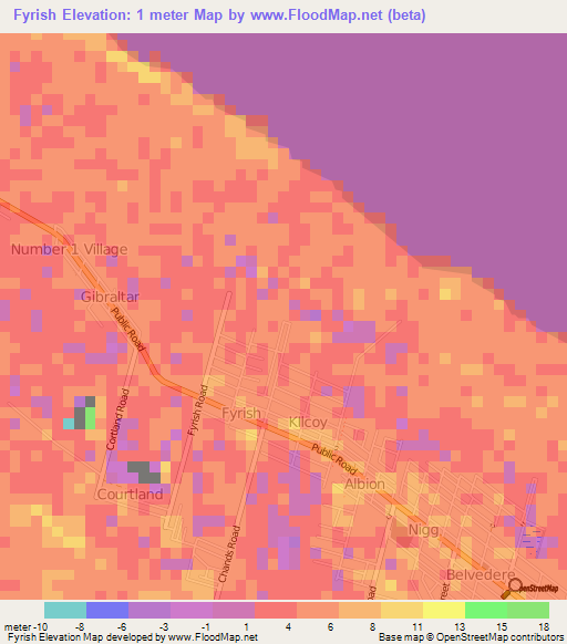 Fyrish,Guyana Elevation Map