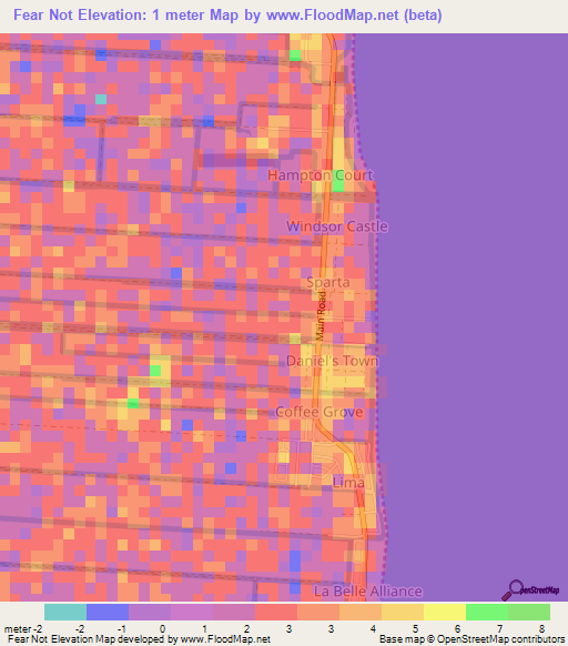 Fear Not,Guyana Elevation Map