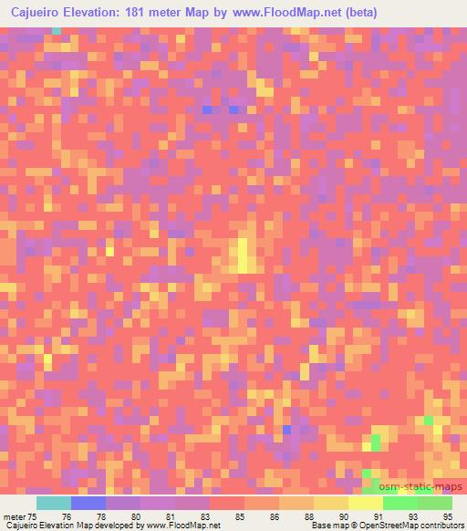 Cajueiro,Guyana Elevation Map