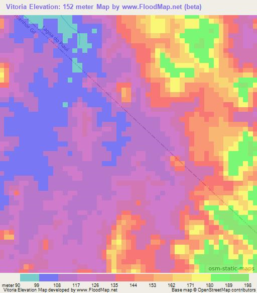 Vitoria,Brazil Elevation Map